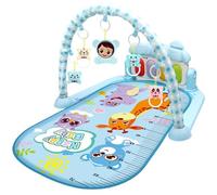 Centre d'activités pour bébé avec musique et lumière Tapis de jeu de gymnastique pour bébé sûr et facile avec pendentif hochet Tapis jeu amovible avec planche réglable pour nouveau-nés tout-pet