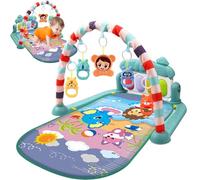 Centre d'activités pour bébé, tapis de jeu musical et lumineux vert avec pendentif hochet pour bébés