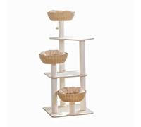 Centre d'activités pour Chats Arbre à Chat tissé et Respirant, Tour d'escalade Plusieurs Niveaux, utilisable Toute l'année