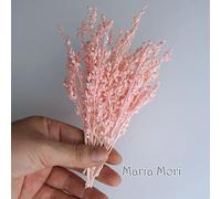 Centre de balai séché et teint blanchi coloré, 10g/nouveau type, fleurs naturelles, matériaux faits à la main, bougies d'aromathérapie en résine Red Brown