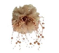 Centre de cheveux pour cheveux floraux, cheveux floraux pour femmes, perles boras, barrette, épingles à cheveux avec griffes de fleurs sans glissement, bijou de cheveux de mariée Bud Batpin, pelle à