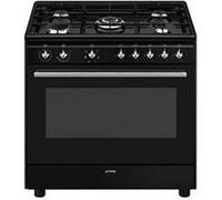 Smeg Cuisinière indépendante CX91GMBL 90 cm 5 brûleurs (1×4 kW) Four multifonction Noir