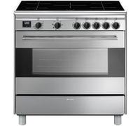 SMEG Piano de cuisson BG91IX2 Induction 5 feux 90 x 60 cm Inox Classe A