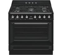 Centre de cuisson ''Victoria'' , 90 cm, 5 bruleurs gaz dont 1 ultra-rapide 5 kW, securite thermocouples, Four multifonction, vapor clean 115 litres net, porte temperee triple vitre a fermeture douce, 