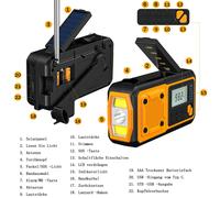 Centre de préparation aux situations d'urgence, chargeur solaire pour les aventures en plein air, radio météo NOAA d'urgence avec bandes AM/FM/SW