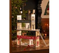 Centre de secours poste de police + poste de pompiers en bois FSC® blanc TU