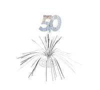 Centre de Table 50 Ans - Argenté/Gris - Taille Unique