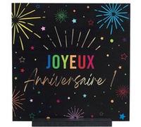 centre de table bois anniversaire multi 20cm noir - générique 9025 0-11 Noir G