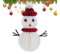 Centre de Table Bonhomme de Neige de Noël, Décoration de Noël Intérieure Bonhommes de Neige en Papier 3D, Ornement Artisanal pour Table Hiver Famille Maison Cheminée Bureau, Fournitures pour