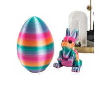 Centre De Table De Pâques - Panneau En Forme D'œuf De Lapin En Bois, Décoration Printanière Rustique De Ferme, Support De Lettrage « Happy Easter », Décoration De Plateau À Plusieurs Niveaux, Figurine