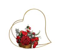 Centre de table doré - Paniers de fleurs en fer en forme de cœur pour mariages | Organisateur floral de mariage pour la maison et le travail