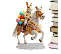 Centre de table Lapin Pour Tables,Pièce maîtresse de Pâques Pour Tables | Lapin Acrylique 2D Avec Vaisselle À Base D'oeufs Colorés | Décor Rustique Pour La Maison Des Lapins À La Ferme, Chambre De Ma