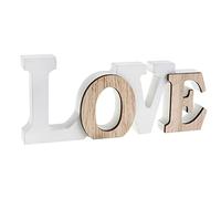 Santex – Centre de table CHALAYER – Lettres LOVE – Bois Blanc – 14x1,2x6cm