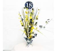 amscan Centre de Table 18ème Spray doré pailleté-33 cm-1 pièce, 10132710, Argent et Or, Taille Standard