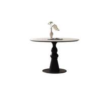 Centre de Table Table à Manger Ronde en Bois Massif français, Simple, Petite, Blanche, rétro, for la Maison, for Les Loisirs, for Le Balcon Table d'appoint