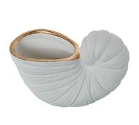 Centre en Forme d'escargot en céramique Blanc et doré Sable 120 x 30 x 80 cm