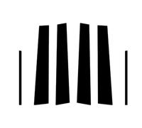 Centre fenêtre pilier B/C Compatible Avec Toyota Pour Avalon 2005 2006 2007 2008 2009 2010 2011 2012 6 Pièces Garnitures Montants Fenêtre Porte Voiture Autocollants Extérieures(Matte Black)