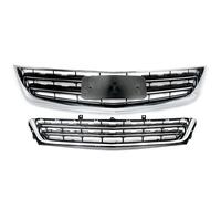 Centre Grille Calandre Avant Pour Chevy Pour Impala 2014-2020 2 Pièces Calandres Supérieures Et Inférieures Pare-chocs Avant Chromées Et Noires Accessoires ABS