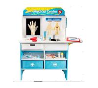 Centre médical pour enfants en bois Linux Bleu - Jeux et jouets d'imitation pour enfants