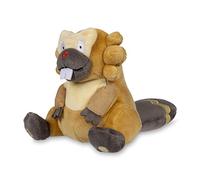 Centre Pokémon : Bibarel assis en peluche, 19 cm