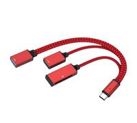 Centre USB C avec 3 interfaces USB, facile à utiliser avec une lumière douce indiquant la robustesse du centre USB C multifonction pour le bureau