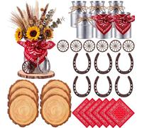 Centres de table de cowboy pour tables rustique | Centre de table sur le thème des cow-boys pour ferme, maison, appartement, restaurant, pub, anniversaires, mariages
