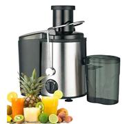 Centrifugeuse 800 W, extracteur de fruits et légumes, machine à jus entièrement automatique à 2 vitesses avec goulotte d'alimentation de 65 mm de large, séparation des résidus de jus, design portable