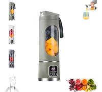 Centrifugeuse à affichage numérique - Écran LED intelligent, rechargeable par USB, 3 vitesses, 10/12 lames, multi-mode, for la maison, les voyages, facile à transporter et à nettoyer(Green,12 Blades)