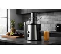 BOMANN, AE1917CB, Centrifugeuse professionnelle, 1000 W, 2 Litres, Cheminée de remplissage extra-large, Moteur à 2 vitesses réglables, Verrouillage avec bouton de sécurité, Noir/Argent