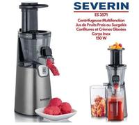 Severin Centrifugeuse ES 3571 – 150 W – Acier inoxydable – Noir/Gris métallisé