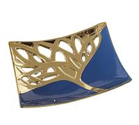 CENTRO CERÁMICA AZUL/DORADA 28X22X6CM