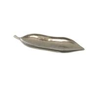 CENTRO CERÁMICA HOJA 60CM PLATA 60X16X6CM