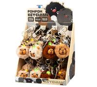 Centrum Capybara Lot de 24 porte-clés en peluche