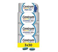 CENTRUM Men 50+ - Multivitamines et Minéraux pour Homme de +50 ans - 23 nutriments Vit D, C, B6, B12, B1 & Fer - Complément Alimentaire Vitalité, Immunité - Lot de 3x30 comprimés