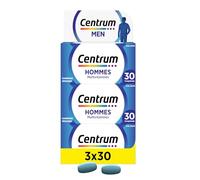 CENTRUM Men - Multivitamines et Minéraux pour Homme - 23 nutriments Vit D, C, B12, B6, Fer, Magnésium - Complément Alimentaire Énergie, Immunité, Fonction Musculaire -Lot de 3 x 30 Comprimés - 3 Mois