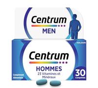 Centrum Men – Complément alimentaire 23 nutriments (Vit D, C, B12, B6, Fer, Mg) – 30 comprimés