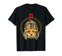 Centurion Fox Amoureux des Renards de l'empire Romain T-Shirt Graphique avec Valeur