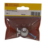 CENTURION HA272P Plated Ball Knob, 25Mm Bouton de Placard en Forme de Boule Chromé 25 mm, métal