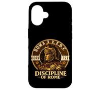 Centurion Romain avec Casque Illustration Art Rome Antique Coque pour iPhone 16