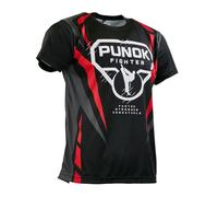 Century PUNOK T-shirt unisexe avec logo, noir/rouge, XS