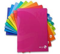 Centus 0101036 Lot De 12 Cahiers A4 Quadrillés 10 Mm Papier 1 Cm 100 G/M² Couleurs Assorties