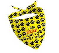 CENWA 1 bandana pour chien avec inscription « I'm Deaf Ask to Pet Me »