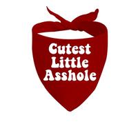 CENWA 1 bandana pour chien avec inscription « Little Asshole » le plus mignon au-dessus du collier, Le plus mignon petit trou du cul D, 70*34CM