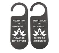 CENWA Lot de 2 panneaux de décoration de porte Meditation In Progress Please Do Not Disturb