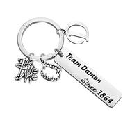 CENWA Porte-clés inspiré de Vampire Diaries - Cadeau idéal pour les fans de Vampire Diaries - Cadeau idéal pour l'équipe Salvatore depuis 1864, 5*1.2, Acier inoxydable, Acier inoxydable.