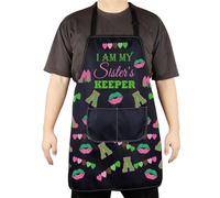 CENWA Tablier de cuisine réglable Sorority Girls Gift I'm My Sister's Keeper - Pour cuisine, pâtisserie, grillades, Tablier rose et vert, 72*68cm
