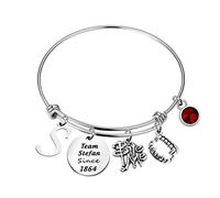 CENWA Team Damon/Stefan/Salvatore Since 1864 Porte-clés Vampire Fandom Idée cadeau (Team Stefan br), couleur acier, taille L