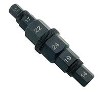 CENWOTL CNWOOAIVE Outil hexagonal d'axe pour roue d'essieu avant de moto, 12 14 17 19 22 24mm 6 en 1 moto hexagonale Allen axe mandrin outil adaptateur 3/8 de poul...