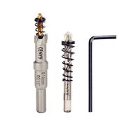 CENYB scie cloche metal 9/16" (14mm) à pointe en carbure de tungstène, avec 2 forets pilotes titanées - Idéale pour métaux durs, acier inoxydable, fer, alliage d'aluminium, bois et plastique