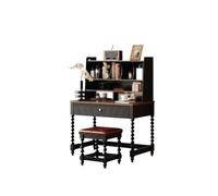 Cenz-888 Coiffeuse Chic Vintage de Style américain, Bureau Maquillage Rustique en Bois Massif for Petites Chambres Table de Maquillage